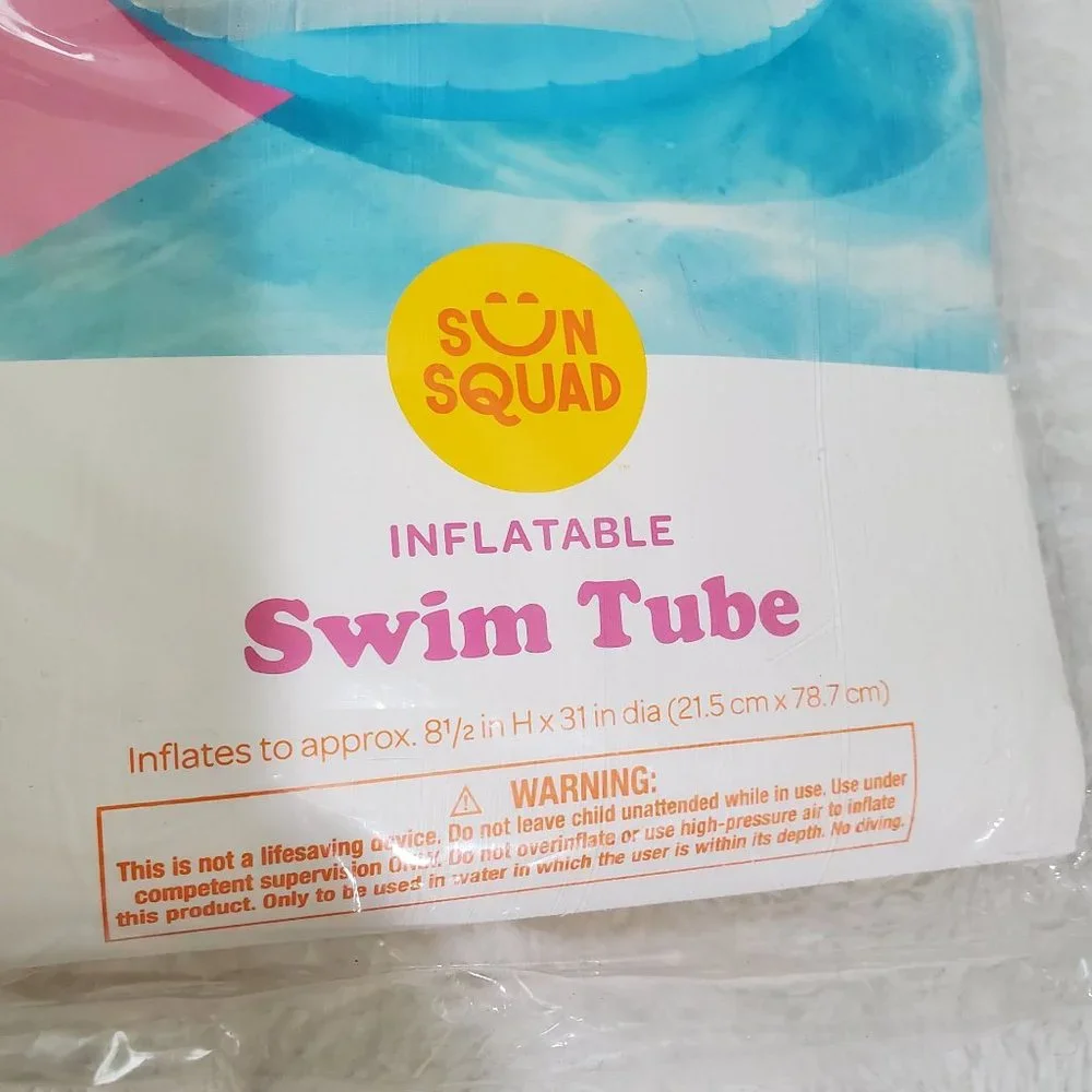 Sun‎ Squad Inflatable Swim Tube 31 in Diameter 9+